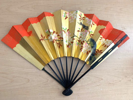 Japanese Kyo-Sensu Mai-ougi (Dance) Sakura (Cherry Blossom) Folding Fan w/Case - $66.83
