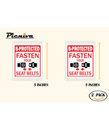 2Pack 5&quot; Fasten Your Seat Belts. Taxi Notice/Warning/Reminder Sign - $13.69 CAD