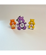 Care Bears Mini Figure Cake Pencil Topper Lot 3 Birthday, Laugh-a-Lot, S... - $13.99