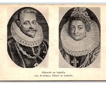 Portraits of Archduke Albrecht and Isabella of Austria UNP DB Postcard V22 - £4.63 GBP