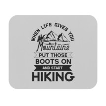 Motivational Hiking Quote Mouse Pad - Personalized - Mountain Range Design - Bla - $13.39