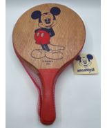 Walt Disney Mickey Mouse Smashball Wooden Racket Set 1975 New! Rare Vint... - $28.49