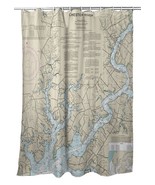 Betsy Drake Chester River, MD Nautical Map Shower Curtain - £85.65 GBP