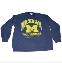 Vintage Michigan Wolverines University Sweatshirt Mens Sz XL USA Made Nutmeg Lee - £28.98 GBP