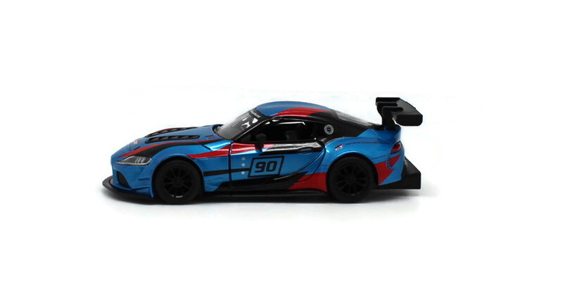 5" Toyota GR Supra Blue Racing Edition Pull-Back Action! 5" X 2.25 X 1 3/8
