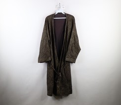 Vtg 60s 70s Rockabilly Mens OSFA Distressed Belted Bath Robe Smoking Pai... - $49.45