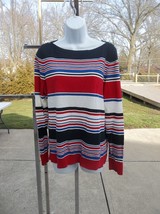 Nwot Talbots Cute Striped Sweater L - £19.97 GBP