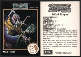 1991 TSR AD&amp;D Gold RPG Art Card Dungeons &amp; Dragons #185 Spelljammer Mind Flayer - £5.51 GBP