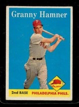 Vintage Baseball Card Topps 1958 #268 Granny Hamner Philadelphia Phillies - $10.67