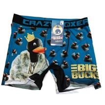 Mens Size Large Big Bucks Duck Print Boxer Briefs Crazy Boxer Blue Black - £11.13 GBP