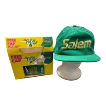 New vintage Salem Cigarettes Green Corduroy Snapback Hat In Box - $21.24