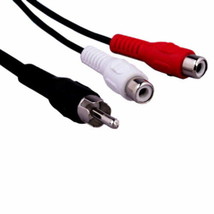 Kentek 6&quot; RCA Male to 2 RCA Female Y-Cable Mono for PC Car Audio System - £11.79 GBP