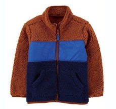 NWT $38 Boys Carters Fleece Zip-up Jacket size 8 a2 - £11.81 GBP
