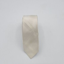 New Express Design Studio Mens Tie 100% Silk Solid White Matte 59 By 2 Necktie - $9.99