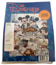 Disney Cross Stitch Pattern Kit Family Dinner Mickey Minnie Mouse Thanks... - £48.60 GBP