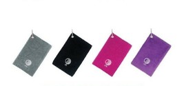 Surprizeshop Ladies Golf Towel with Carabiner. Black, Grey, Pink or Purple. - £9.88 GBP