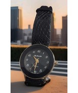 Women&#39;s St. Marin Watch Black Lizard Band Gold Tone Round Face 8&quot; New Ba... - $13.45