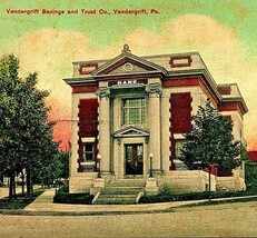 Vandergrift Savings and Trust Co Vandergrift Pennsylvania PA 1908 DB Postcard - £3.32 GBP