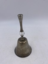 Vintage Tabletop Dinner Bell, Hand Bell Plated with Crystal in Handle - £9.60 GBP