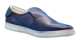 Vince Camuto Men&#39;s Blue White Outsole Loafers Slip On Leather Shoes Size 12 - £74.43 GBP