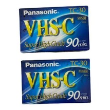 *2* NEW Panasonic TC-30 VHS-C Compact Blank Camcorder Video Cassette Tape 90 min - £17.42 GBP