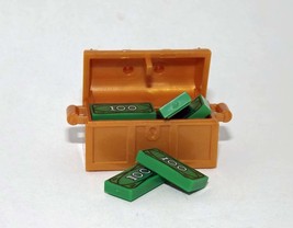 Building Block Treasure Chest with Dollars Minifigure US Toy Minifigure Custom - £3.55 GBP