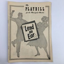 1950 Playbill Mansfield Theatre Lend An Ear with John Seal by Charles Ga... - £11.23 GBP