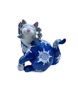 RARE AMY LACOMBE WhimsiClay Blue Ice SNOWFLAKE CAT 87124 - $59.39