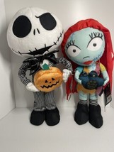 Disney Nightmare Before Christmas Jack Skellington and Sally Plush Greeters NEW! - £44.73 GBP