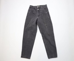Vtg 90s Guess Jeans Womens 29 Distressed Spell Out Tapered Leg Denim Jeans USA - £54.40 GBP