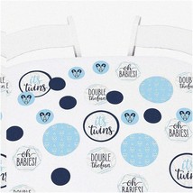 TwinTastic Blue Bliss: Baby Shower Circle Confetti - 27 Large Decorations for Tw - £21.39 GBP