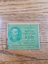 Federal Use Tax on Motor Vehicles Stamp 1946 $5 Denomination Green - £2.23 GBP