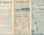 Your Guide to Old Saybrook Connecticut Brochure 1959 Map Railroad Schedule - $27.72