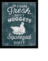 Farm Fresh Nuggets Chicken Vintage Retro Kitchen Farmer Wall Décor Metal Sign - £17.00 GBP