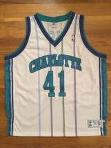 Authentic Starter 1997-98 Charlotte Hornets Glen Rice Home White Jersey 54 - £314.53 GBP