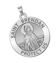 PicturesOnGold Saint Brendan Religious Medal in Sterling and - $109.81