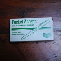 Lot Of 12 New Vtg Sanford Pocket Accent Read Through Blue Highlighter Markers - £46.85 GBP