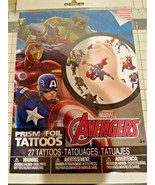 Marvel Avengers 27 temporary Prism FOIL tattoos pack - $9.40 CAD