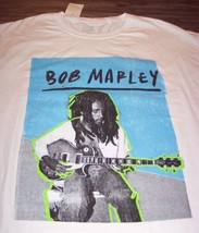 Vintage Style Bob Marley Playing Guitar T-Shirt Mens Small New Zion Rootswear - £15.79 GBP