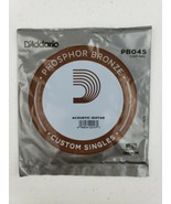 D&#39;Addario PB045 Phosphor Bronze Wound Acoustic Guitar Single String .045... - £4.67 GBP