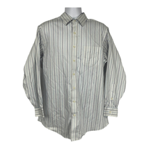 Kirkland Signature Men&#39;s Long Sleeved Slim Fit Non-Iron Striped Dress Shirt - £26.24 GBP