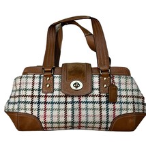 Coach F13987 Hampton Wool Tattersall Carryall Satchel Bag - £87.23 GBP