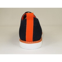 Men Comfort Casual Knit Fabric Wingtip Lace Sneaker Shoes #FRESHORT Navy Blue image 6