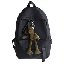 Solid Color Female College Schoolbag Women Backpack Travel Shoulder Bag ... - £38.88 GBP