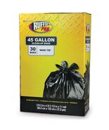 Ruffies Pro 1124922 45 Gallon Jumbo Black Trash Bags 30 Count - $624.80 MXN