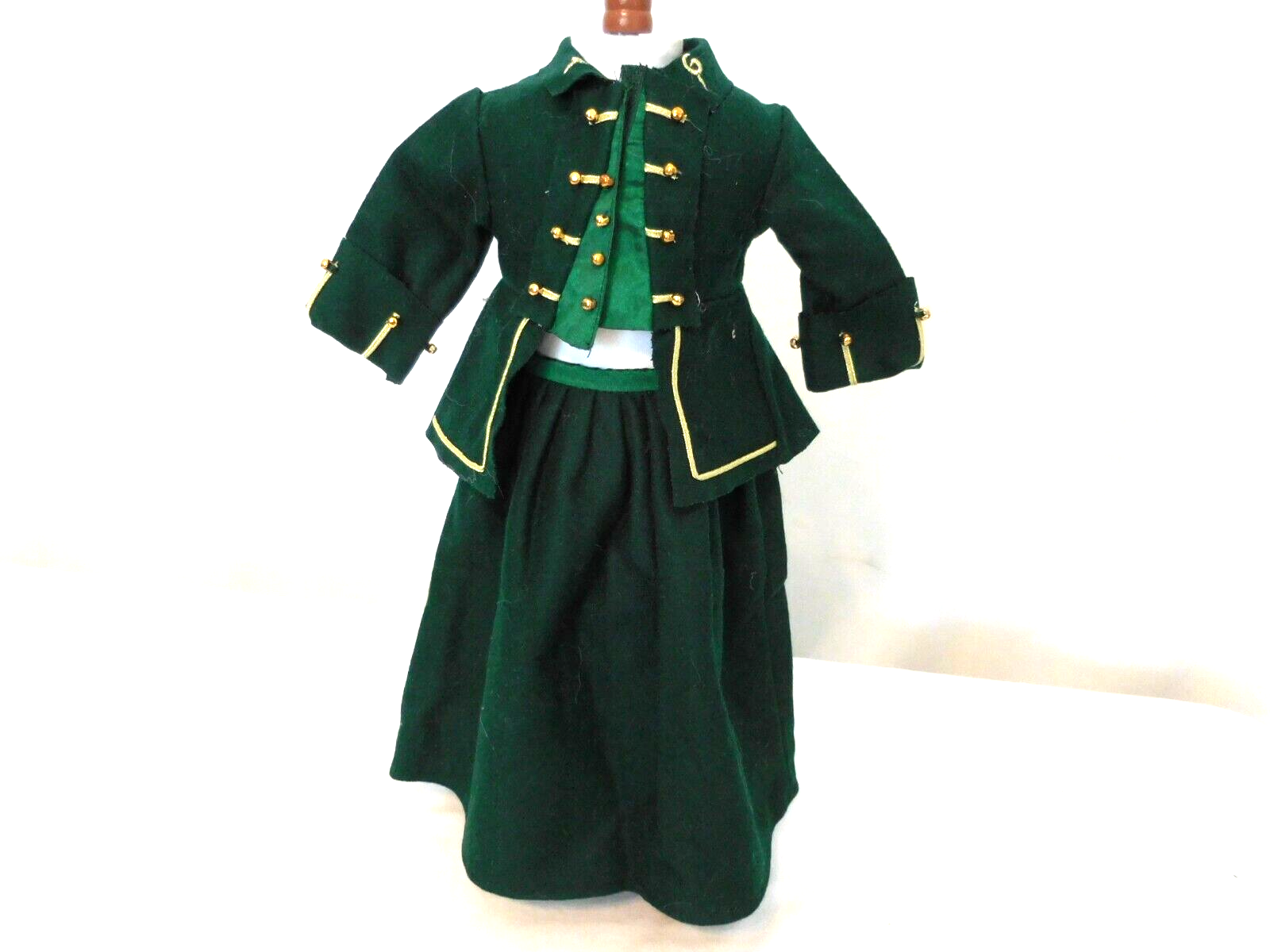 American Girl Doll Felicity Green Wool Riding Outfit Top and Bottom - $41.58