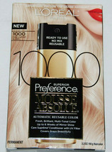 L&#39;Oreal Superior Preference Mousse Absolue 1000 Pure Lightest Blonde Hair Color - £10.37 GBP