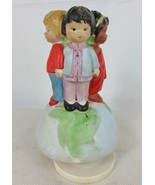 USA For Africa We Are The World Song 1985 Figurine Music Box Brockman Globe - £28.49 GBP
