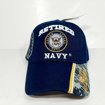 US NAVY RETIRED USN ROUND SHADOW BALL CAP HAT NAVY - $15.83