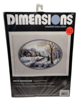 Dimensions 3785 Winter Wonderland Cross Stitch 19 x 14" Carl Valente New Sealed - $24.75